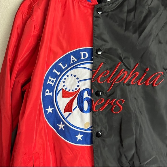 Young And Reckless Philadelphia Sixers Jacket Vintage Size Medium - Picture 2 of 11